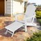 Patio All-Weather Folding Adirondack Chair with Pull-Out Ottoman